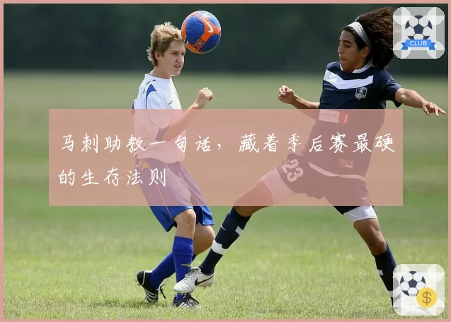 马刺助教一句话，藏着季后赛最硬的生存法则